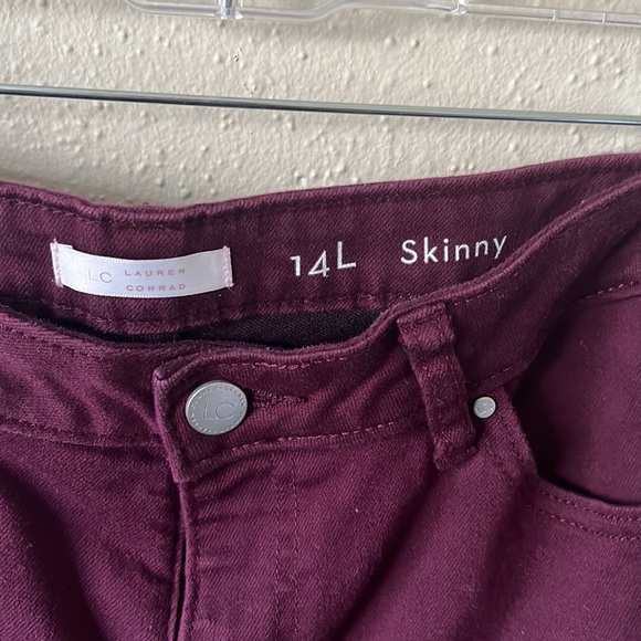 Lauren Conrad Maroon Jeans (14L) - Picture 2 of 3